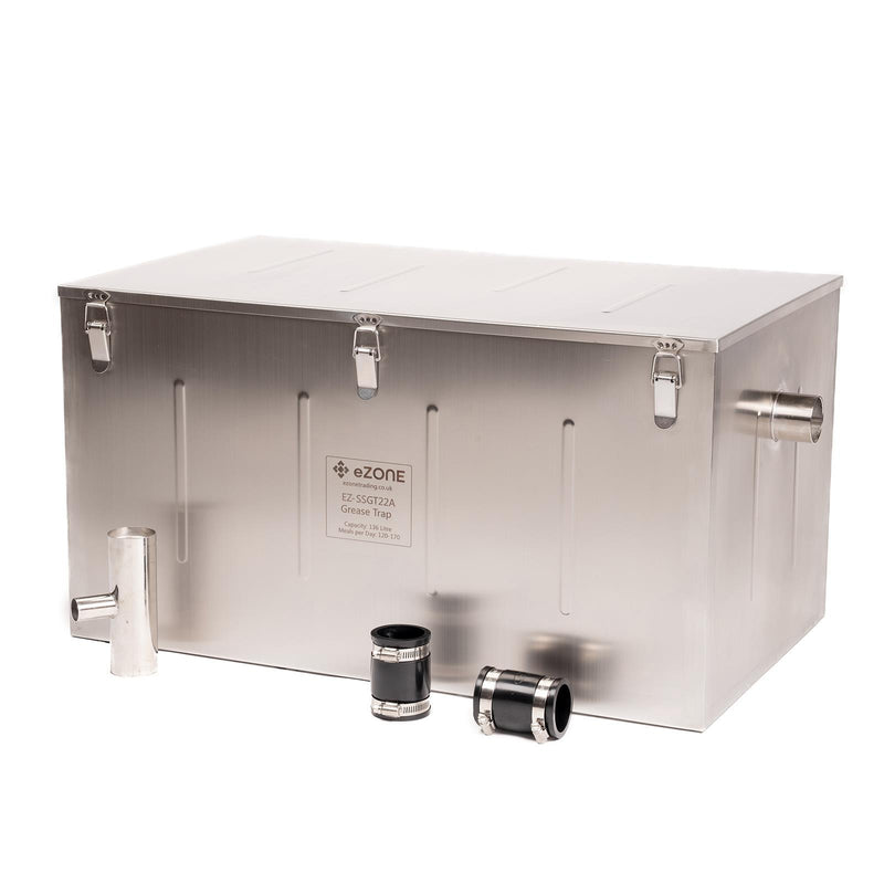 Commercial Grease Trap 136 Litre Catering Waste Fat Oil Filter Stainless Steel