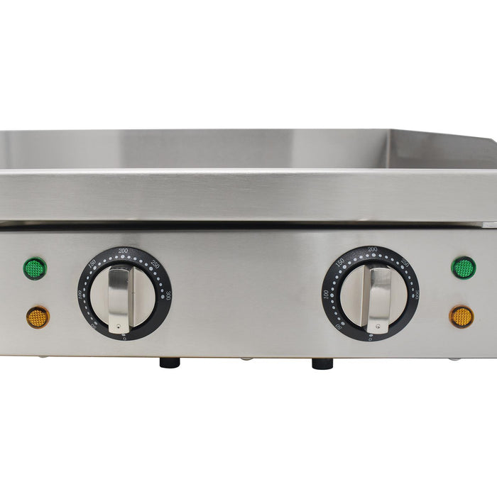 eZone Commercial Electric Griddle Chrome Dual Zone 70cm 2x2.5kW 230V