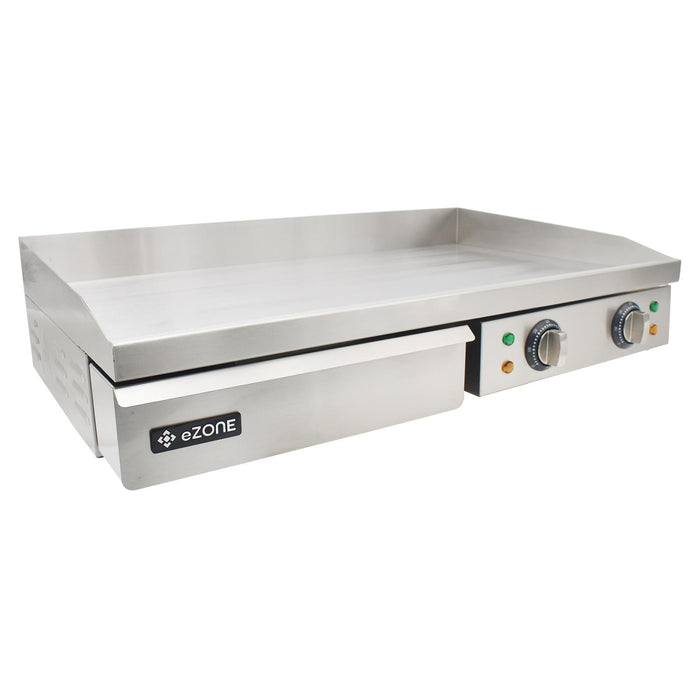 eZone Commercial Electric Griddle Chrome Dual Zone 70cm 2x2.5kW 230V