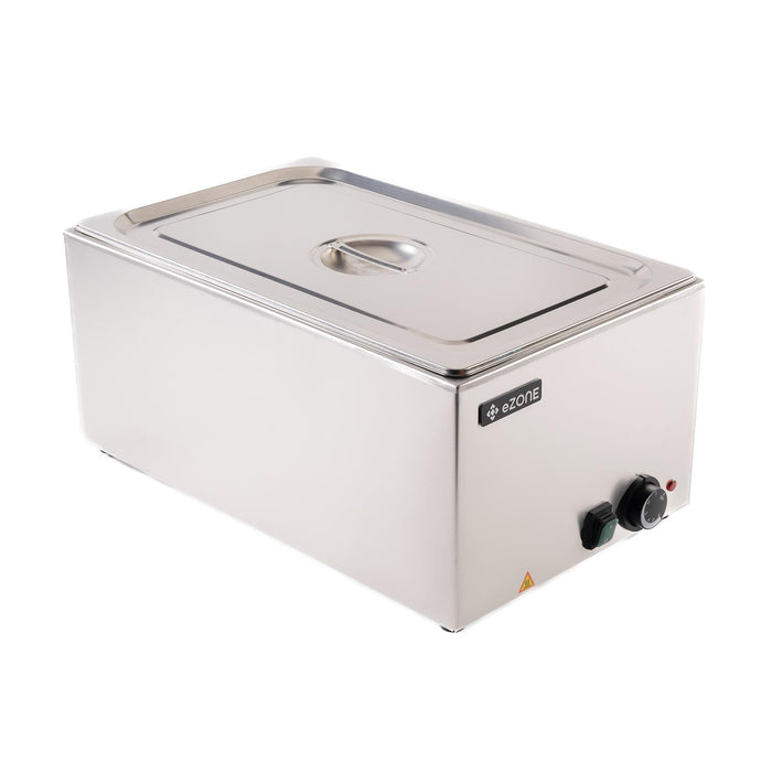 eZone Electric Bain Marie G8700 Perforated Pan Wet Heat Steam Food Warmer 1.2kW