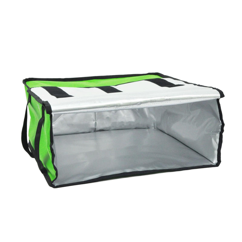 Commercial Pizza Delivery Bag 18x18x8.5" Holds 4x16" Pizza Boxes Fully Insulated Green