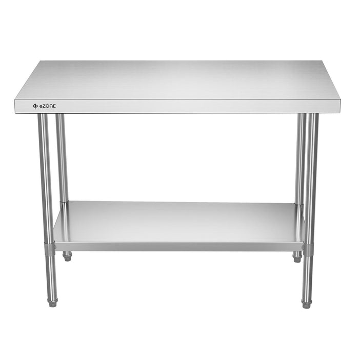 eZone Commercial Stainless Steel Kitchen Food Prep Table 1200x600x900mm