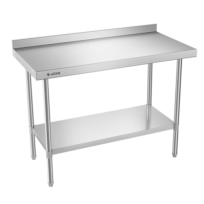 eZone Commercial Stainless Steel Kitchen Food Prep Table Upstand 1200x600x900mm