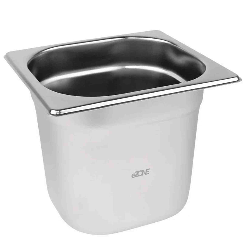 Gastronorm 1/6 Sixth Stainless Steel Bain Marie Food Container Pot Pan 150mm