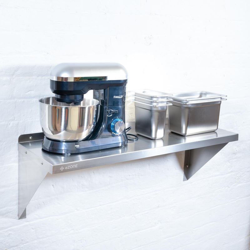 Stainless Steel Wall Shelf 1200x300mm Commercial Catering Kitchen Storage