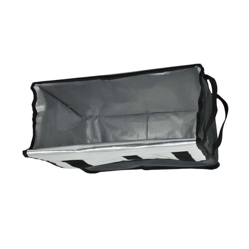 Commercial Pizza Delivery Bag 18x18x8.5" Insulated Holds 4x16" Pizza Boxes Grey
