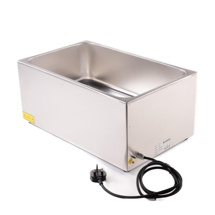 eZone Electric Bain Marie G8710 w/Drain Tap Wet Heat Catering Food Warmer