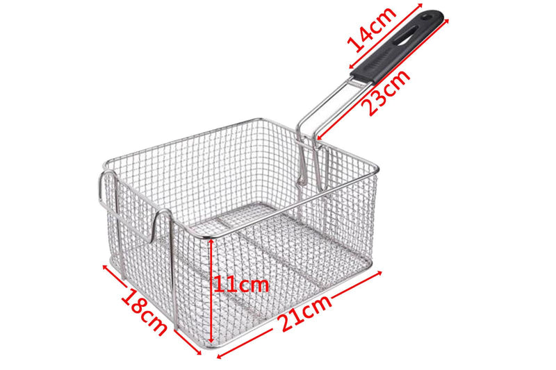 Frying Basket Commercial Deep Fat Fryer Chip Fish Takeaway 210x180x110mm