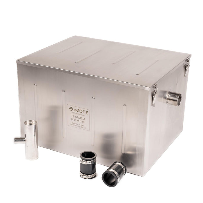 Commercial Grease Trap 94 Litre Catering Waste Fat Oil Filter Stainless Steel