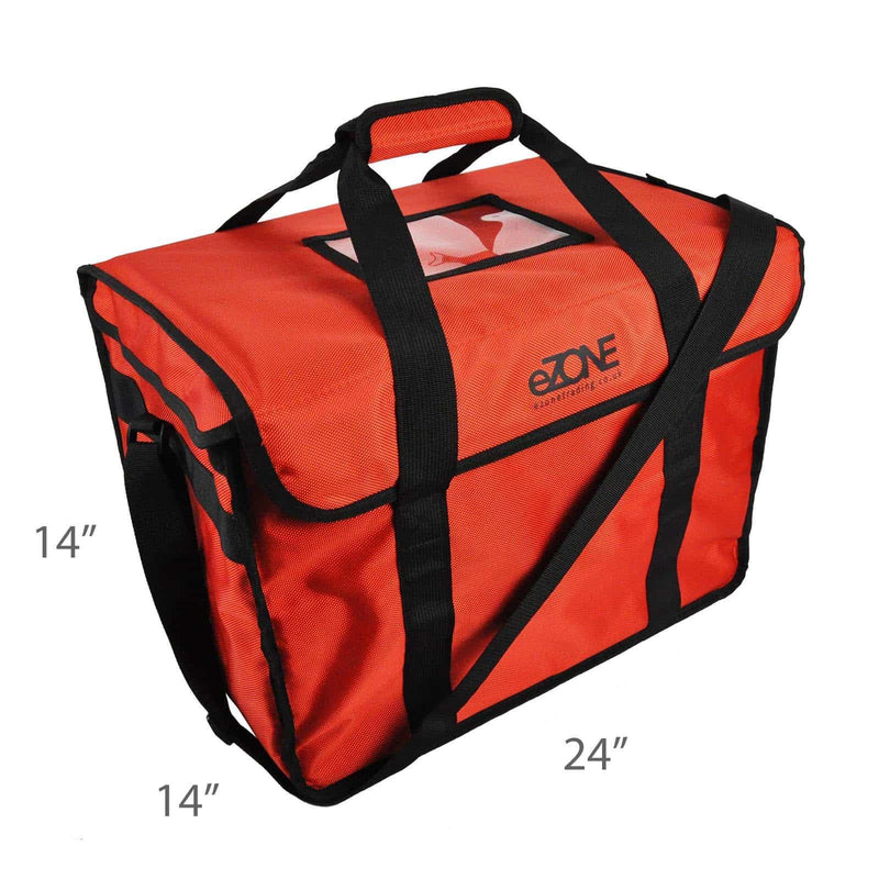 Extra Large Food Delivery Bag 24x14x14” Insulated Red Takeaway Kebab Curry Pizza