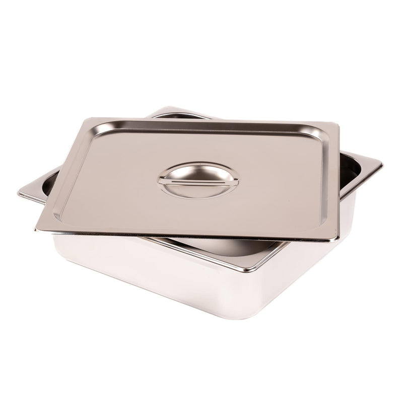 Stainless Steel 2/3 Gastronorm Pan/Tray with Lid 100mm Deep Food GN Container