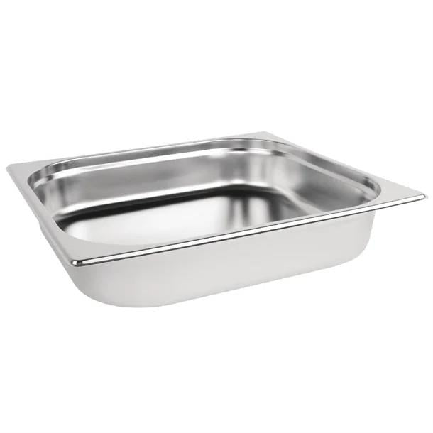 Stainless Steel 2/3 Gastronorm Pan 65mm deep Tray Food Container