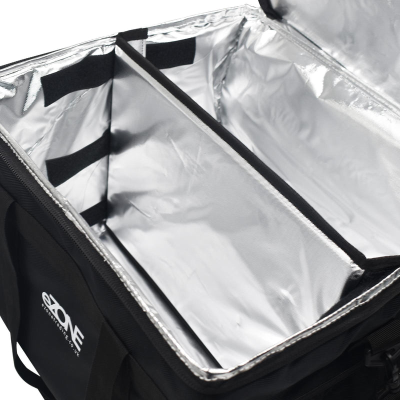 eZone Heavy Duty Insulated Food Delivery Bag 18x18x14” with Hot Cold Divider Zipper Suitable for Takeaway Restaurants Pizza Indian Kebabs Chinese
