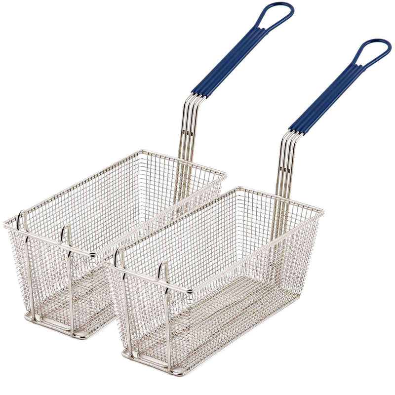 2 Frying Basket Commercial Deep Fat Fryer Chip Fish Takeaway 340x165x150mm