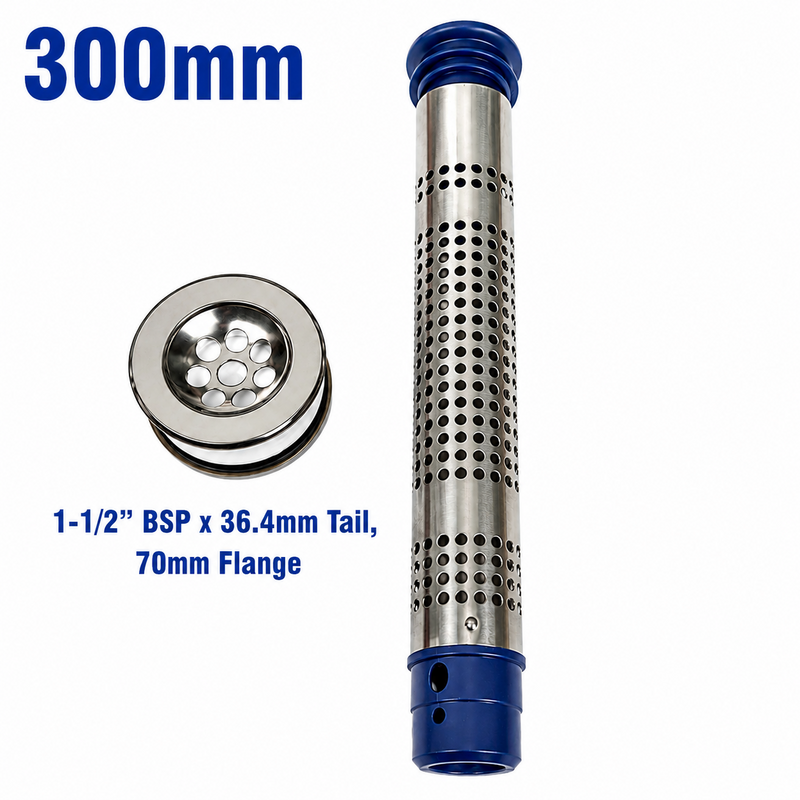Commercial Catering Kitchen Sink Waste Strainer/Standpipe Plug 300mm with Outlet