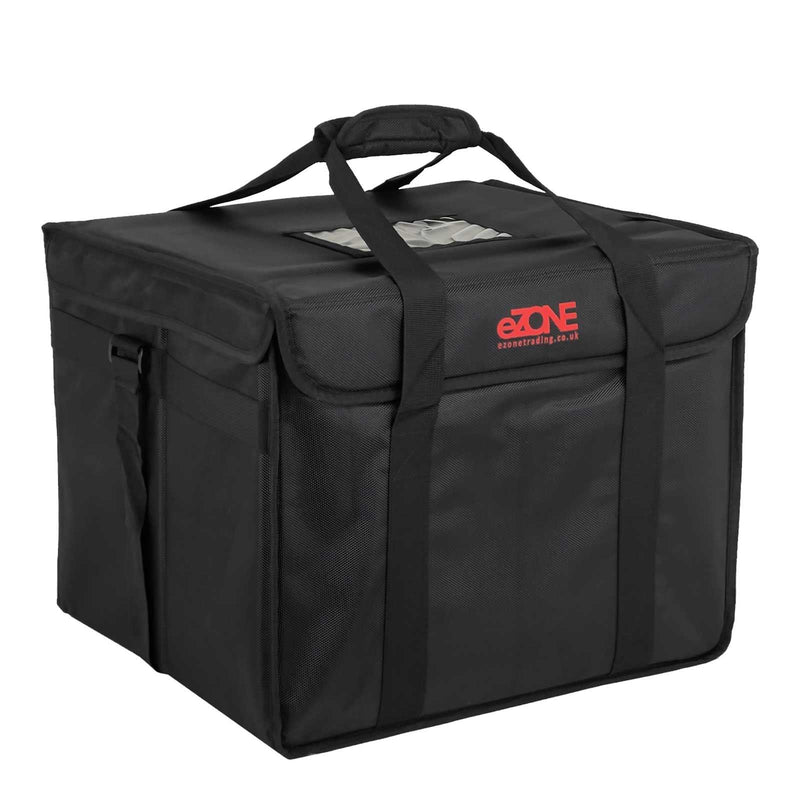Food Delivery Bag Built-in Insert Folding Insulated 17x15x14” Takeaway Pizza BLK