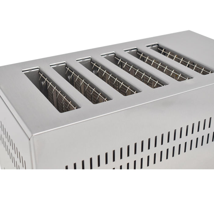 eZone Commercial 6-Slice Toaster FY-6S Fast Browning 3.0kW 230V Stainless Steel