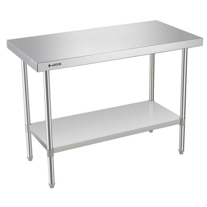 eZone Commercial Stainless Steel Kitchen Food Prep Table 1200x600x900mm