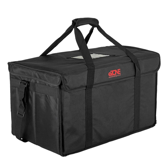 Food Delivery Bag Built-in Insert Folding Insulated 24x14x14” Takeaway Pizza BLK