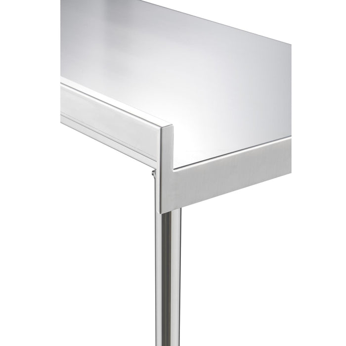 eZone Commercial Stainless Steel Kitchen Food Prep Table Upstand 900x600x900mm +Castors