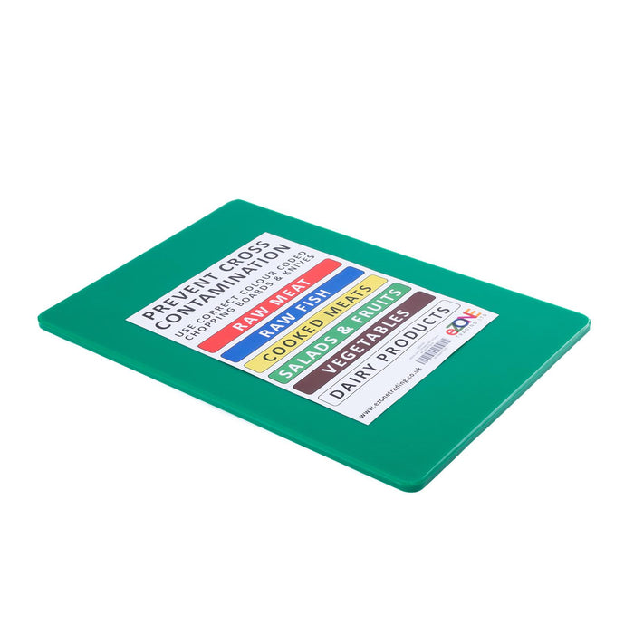 Professional Large Chopping Board Catering Food Prep Cutting Colour Coded GREEN