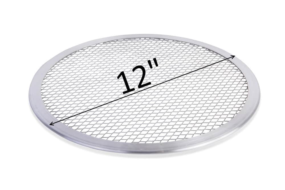 Aluminium Pizza Baking Tray 12-inch Flat Screen Wire Mesh Food Crisper