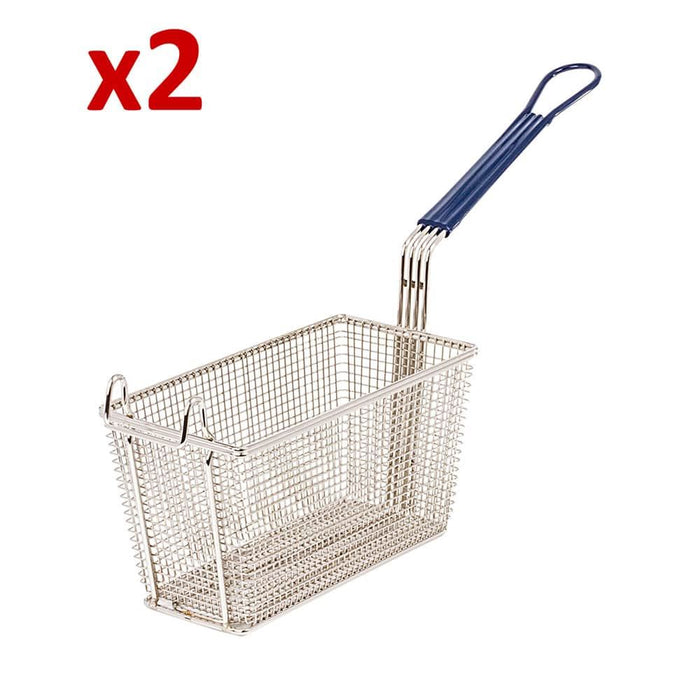 2 Frying Basket for Commercial Fryer Takeaway Restaurant Chip Fish 280x136x105mm